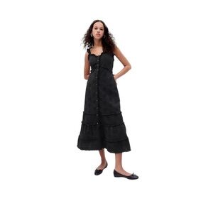 Gap ruffle hem eyelet dress